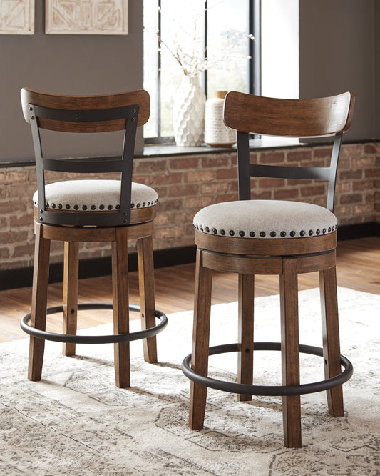 Stuart Furniture Outlet - Ashley Furniture - Valebeck Dining Room - UPH Swivel Stool (1/CN) / Black - D546-824