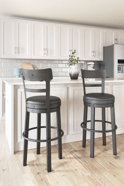 Stuart Furniture Outlet - Ashley Furniture - Valebeck Dining Room - Bar Height Bar Stool (Set of 2) / Multi - D546-630X2