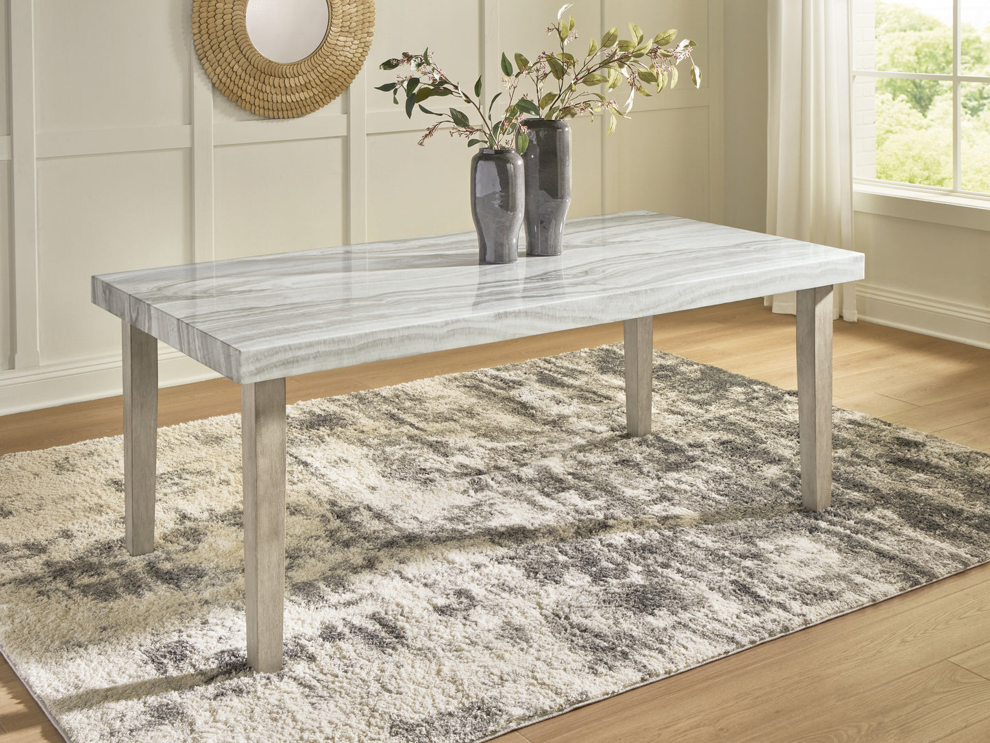 Stuart Furniture Outlet - Ashley Furniture - Larawyn Dining Room - Rectangular Dining Room Table / Bisque - PCD575-25