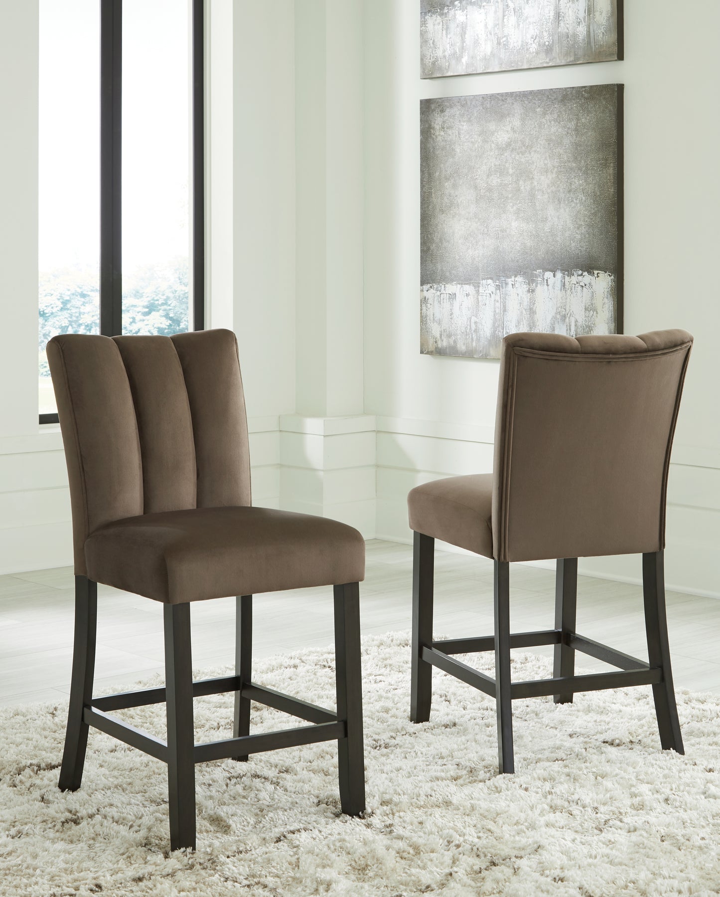 Stuart Furniture Outlet - Ashley Furniture - Jeshina Counter Height Barstool (Set of 2) - Counter Height Barstool (Set of 2) / Mocha - PCD581-124X2