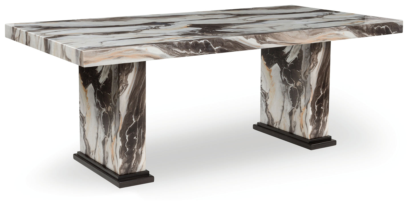 Stuart Furniture Outlet - Ashley Furniture - Jeshina Dining Table - Dining Table / Dark Brown/Beige - PCD581D4
