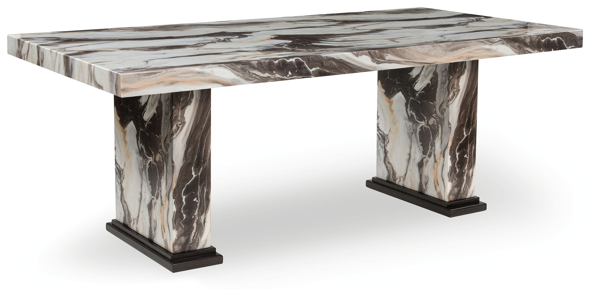 Stuart Furniture Outlet - Ashley Furniture - Jeshina Dining Table - Dining Table / Dark Brown/Beige - PCD581D4