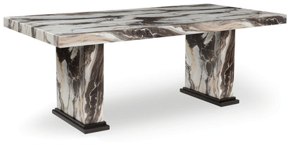 Stuart Furniture Outlet - Ashley Furniture - Jeshina Dining Table - Dining Table / Dark Brown/Beige - PCD581D4