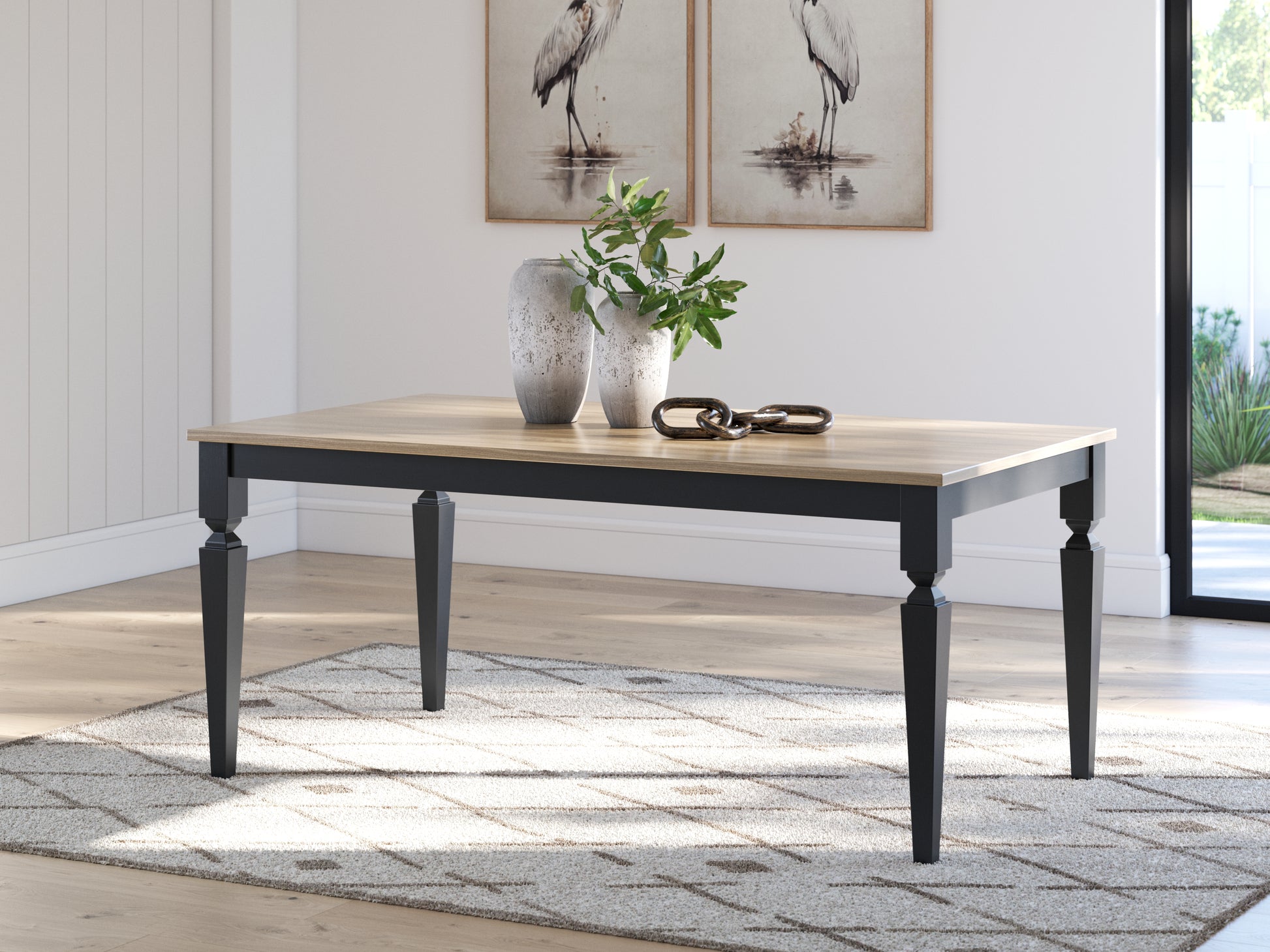 Stuart Furniture Outlet - Ashley Furniture - Brenkerton Dining Table - Rectangular Dining Room Table / Grayish Brown/Black - PCD591-25