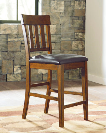 Stuart Furniture Outlet - Ashley Furniture - Ralene Dining Room - Counter Height Bar Stool (Set of 2) / Medium Brown - D594-124X2