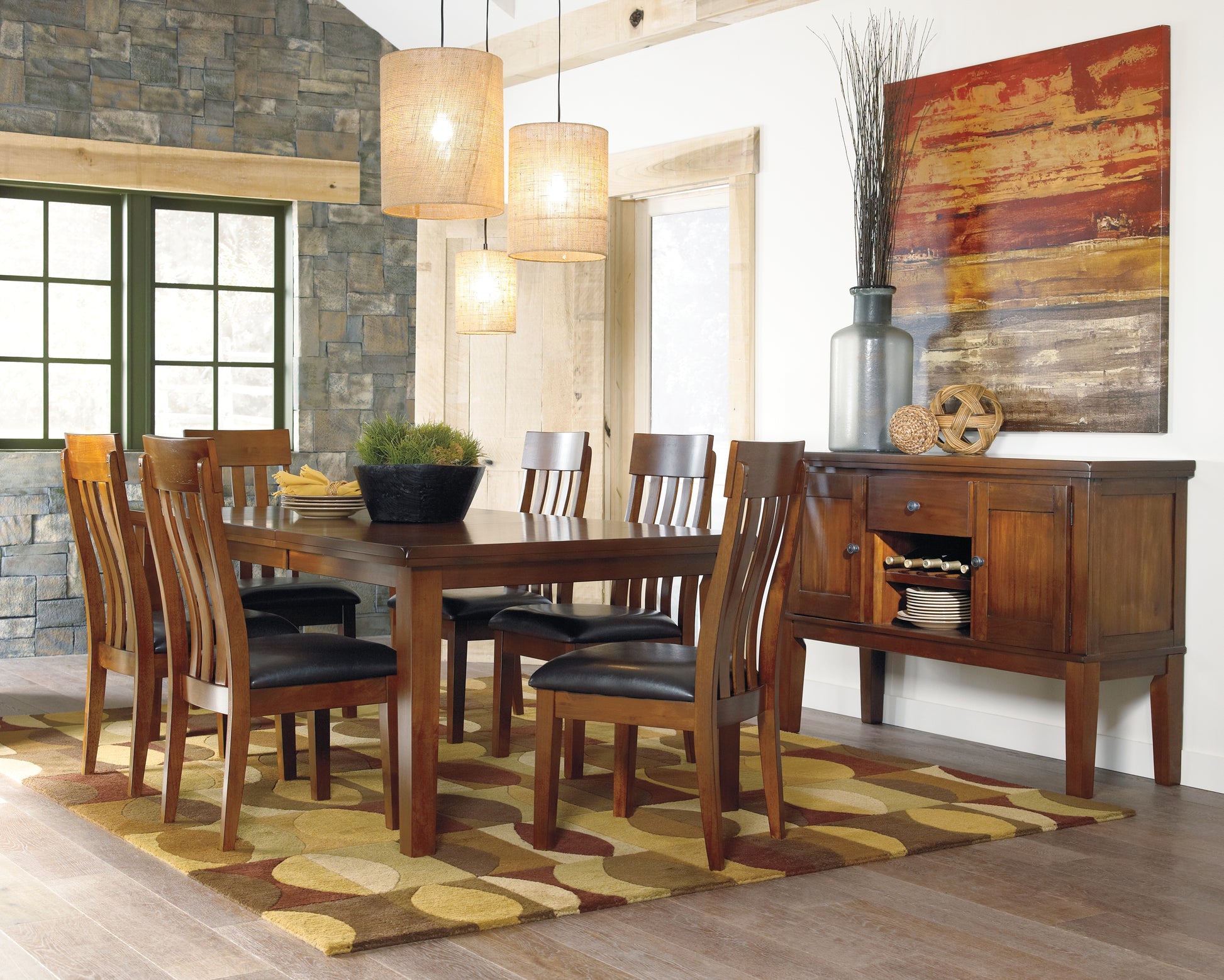 Stuart Furniture Outlet - Ashley Furniture - Ralene Dining Room - RECT DRM Butterfly EXT Table / Medium Brown - D594-35