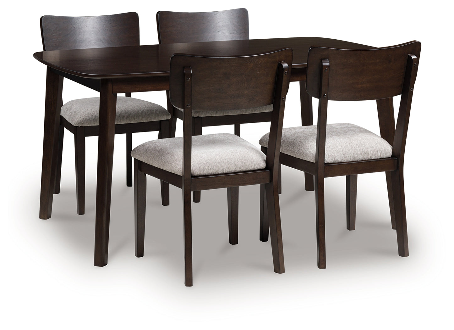 Stuart Furniture Outlet - Ashley Furniture - Mallenette Dining Table and 4 Chairs (Set of 5) - Dining Room Table Set (5/CN) / Merlot - PCD607-225