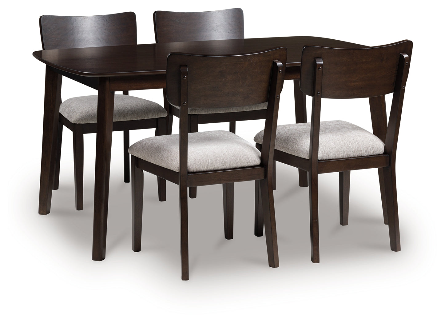 Stuart Furniture Outlet - Ashley Furniture - Mallenette Dining Table and 4 Chairs (Set of 5) - Dining Room Table Set (5/CN) / Merlot - PCD607-225