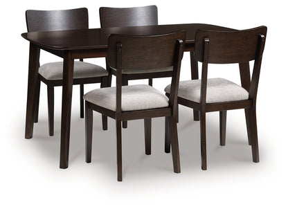Stuart Furniture Outlet - Ashley Furniture - Mallenette Dining Table and 4 Chairs (Set of 5) - Dining Room Table Set (5/CN) / Merlot - PCD607-225