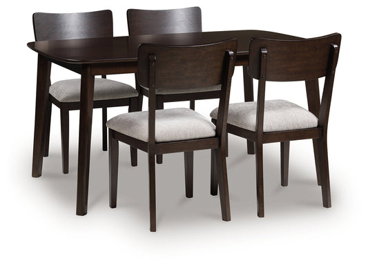 Stuart Furniture Outlet - Ashley Furniture - Mallenette Dining Table and 4 Chairs (Set of 5) - Dining Room Table Set (5/CN) / Merlot - PCD607-225