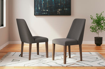Stuart Furniture Outlet - Ashley Furniture - Lyncott Dining Room - Dining Chair (Set of 2) / Charcoal/Brown - D615-02X2