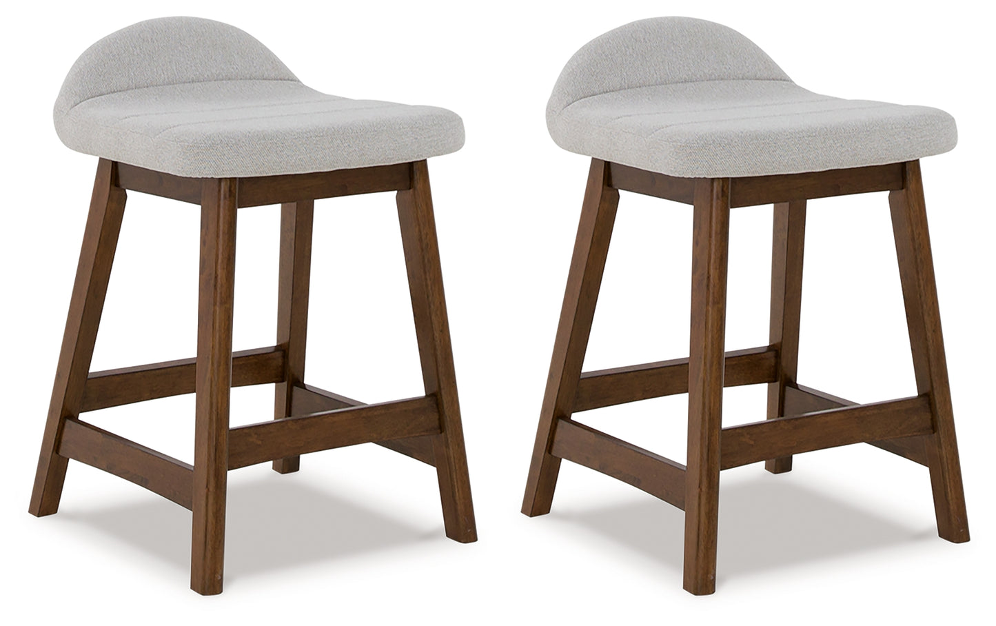 Stuart Furniture Outlet - Ashley Furniture - Lyncott Dining Room - Counter Height Bar Stool (Set of 2) / Light Gray/Brown - D615-124X2
