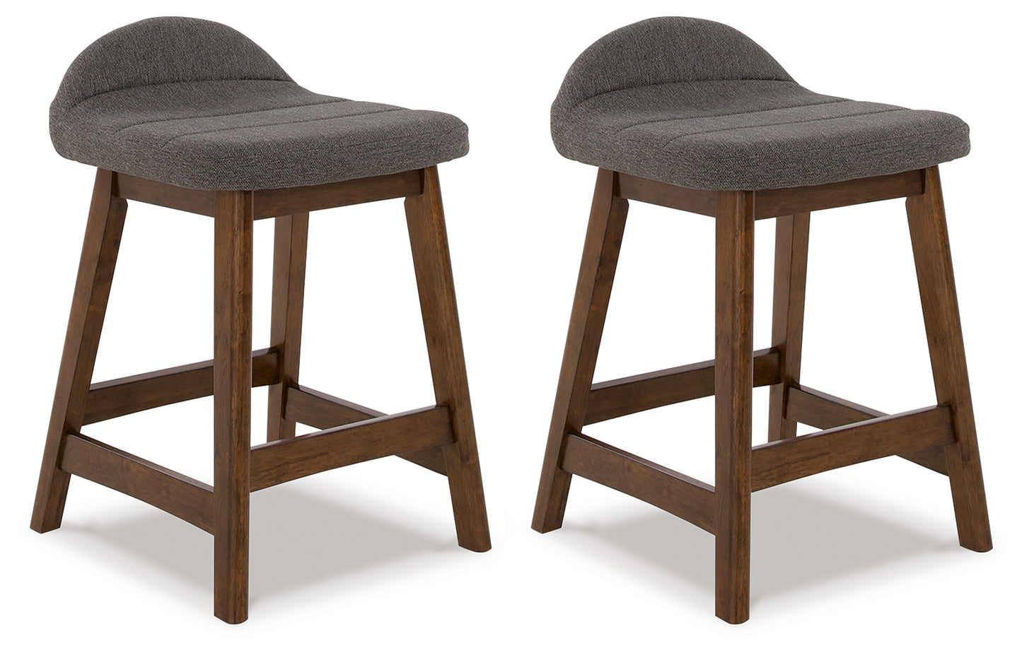 Stuart Furniture Outlet - Ashley Furniture - Lyncott Dining Room - Counter Height Bar Stool (Set of 2) / Charcoal/Brown - D615-224X2