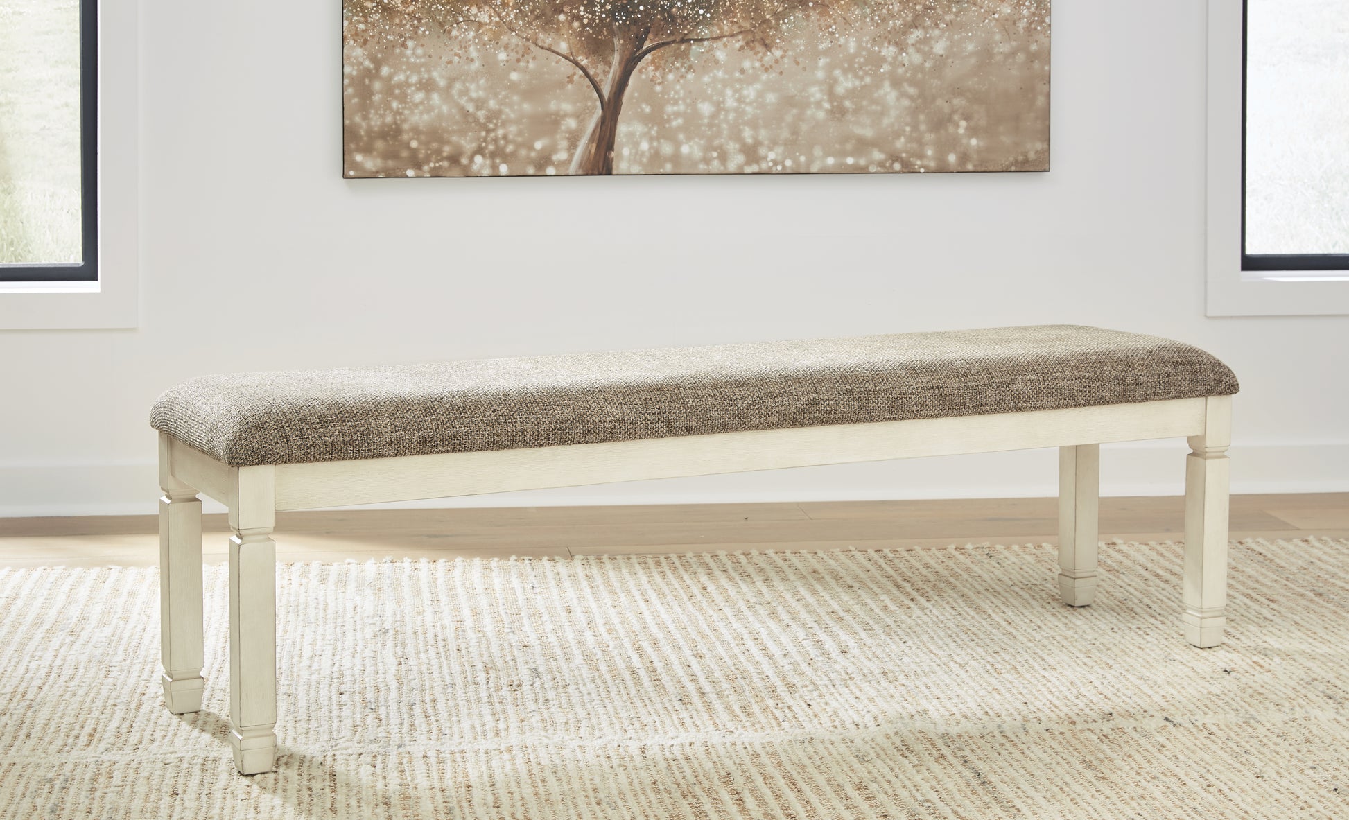 Stuart Furniture Outlet - Ashley Furniture - Bolanburg Dining Room - Extra Large UPH DRM Bench / Two-tone - D647-08