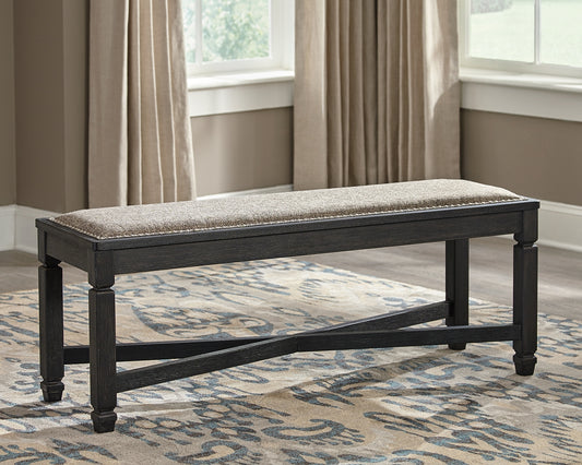 Stuart Furniture Outlet - Ashley Furniture - Tyler Creek Dining Room - DBL Counter UPH Bench (1/CN) / Antique Black / 42"W x 15"D x 24"H - D736-09