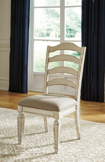 Stuart Furniture Outlet - Ashley Furniture - Realyn Dining Room - Dining Chair (Set of 2) / Chipped White - D743-01X2