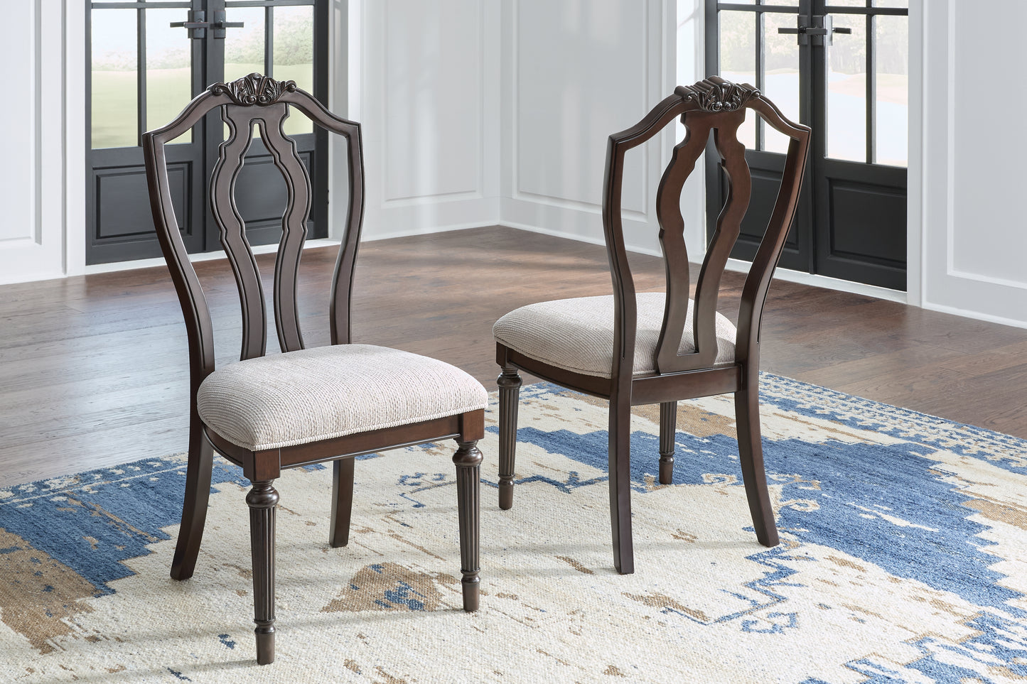 Stuart Furniture Outlet - Ashley Furniture - Lavinton Dining Room - Dining Chair (Set of 2) / Tan/Brown - D764-01X2