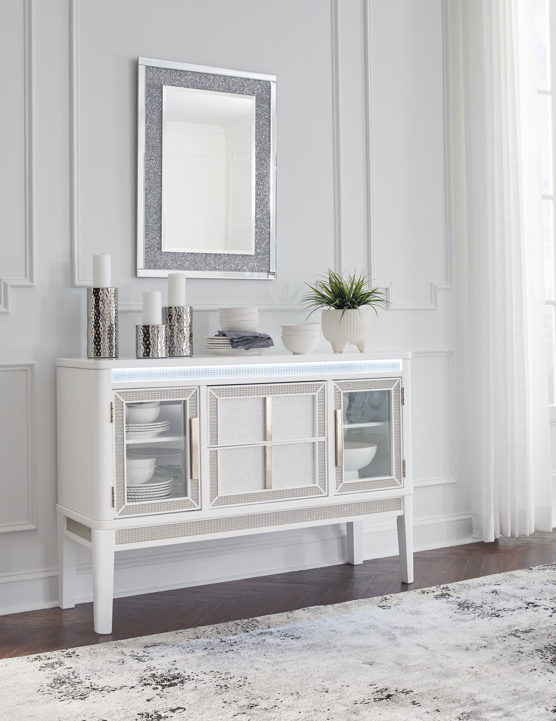 Stuart Furniture Outlet - Ashley Furniture - Chalanna Dining Room - Dining Room Server / White - D822-60