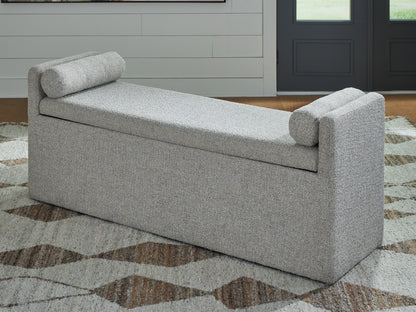 Stuart Furniture Outlet - Ashley Furniture - Galliden Dining Room - Large UPH Dining Room Bench / Beige - D841-00