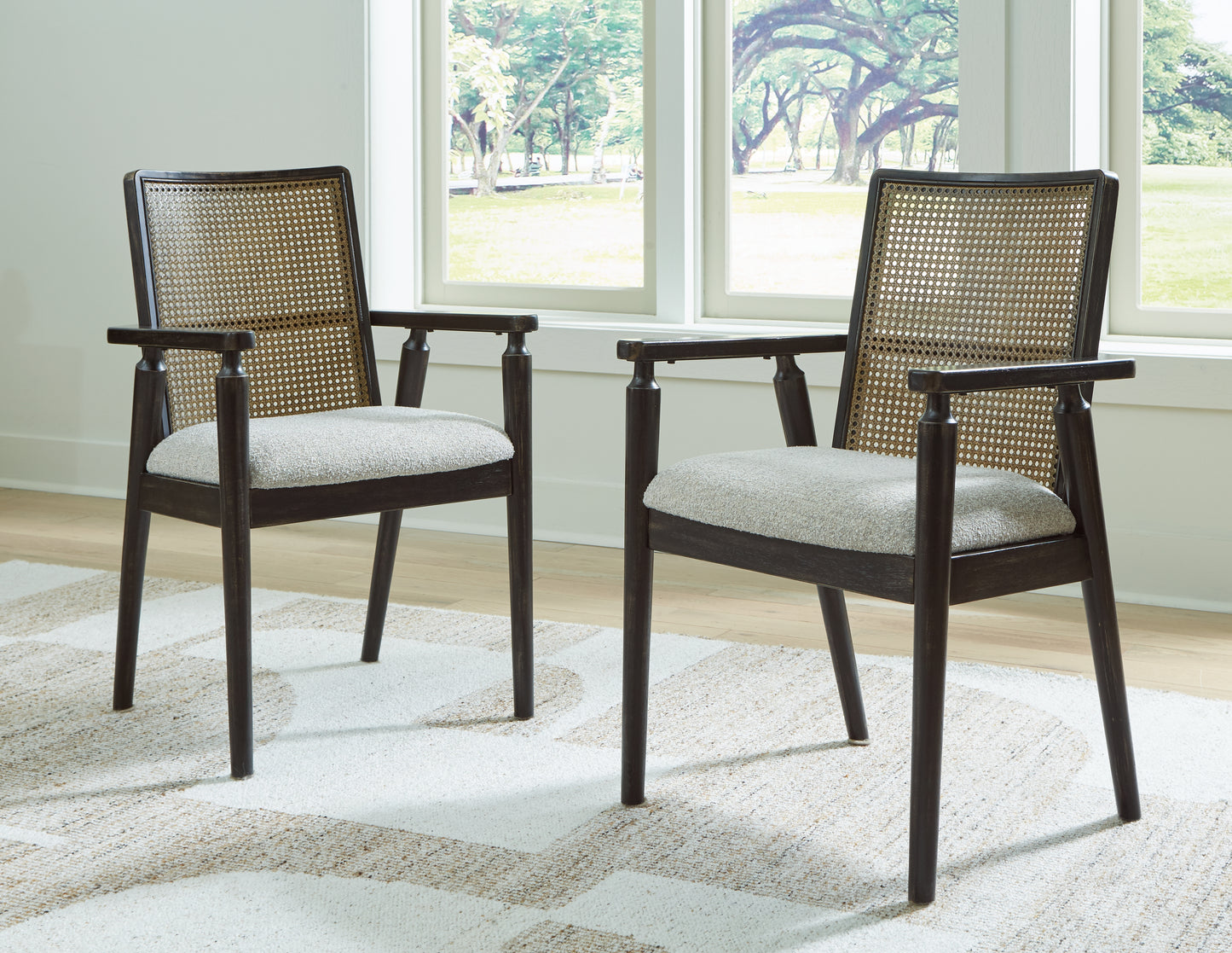 Stuart Furniture Outlet - Ashley Furniture - Galliden Dining Room - Dining Chair (Set of 2) / Black/Brown - D841-02AX2
