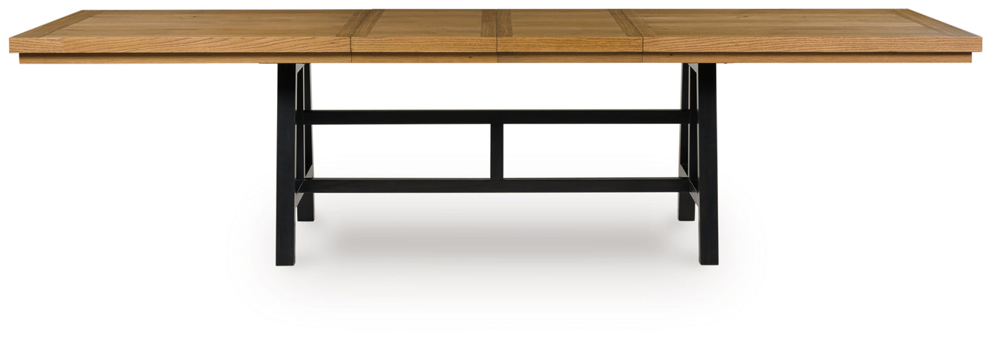 Stuart Furniture Outlet - Ashley Furniture - Galliden Dining Room - RECT Dining Room EXT Table / Black/Brown - D841-55