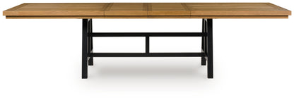 Stuart Furniture Outlet - Ashley Furniture - Galliden Dining Room - RECT Dining Room EXT Table / Black/Brown - D841-55