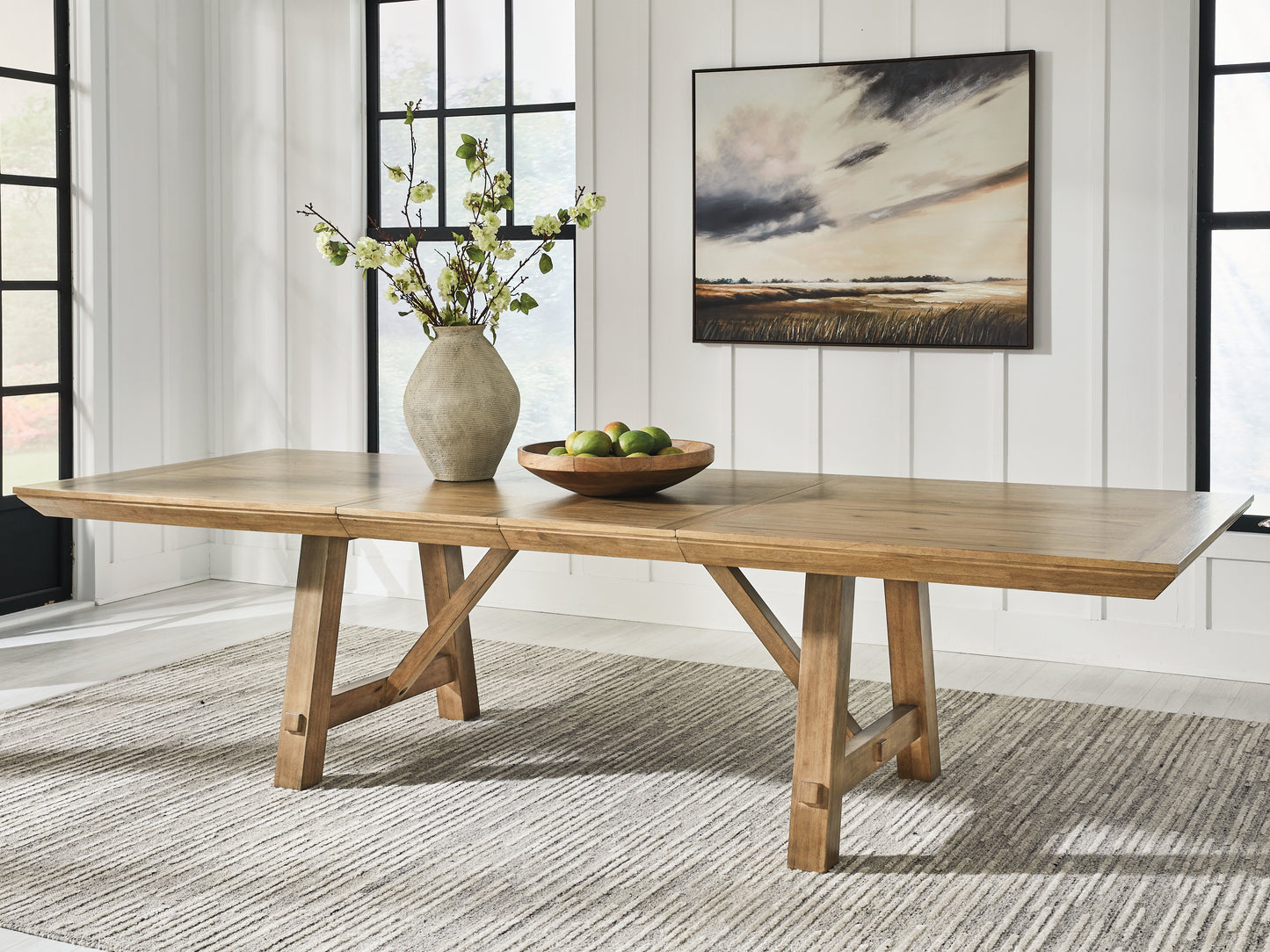 Stuart Furniture Outlet - Ashley Furniture - Ridgester Dining Room - RECT Dining Room EXT Table / Light Brown - D858-45
