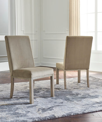 Stuart Furniture Outlet - Ashley Furniture - Chrestner Dining Room - Dining Chair (Set of 2) / Gray/Brown - D983-01X2