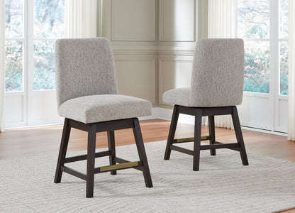 Stuart Furniture Outlet - Ashley Furniture - Burkhaus Dining Room - Counter Height Barstool (Set of 2) / Dark Brown - D984-124X2