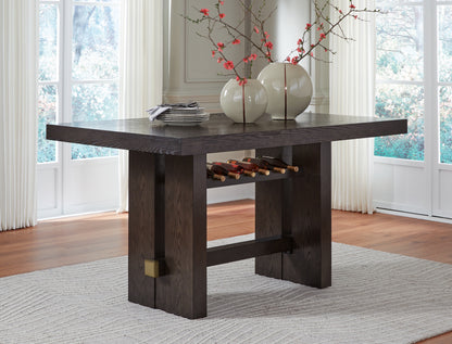 Stuart Furniture Outlet - Ashley Furniture - Burkhaus Dining Room - RECT Dining Room Counter Table / Dark Brown - D984-32