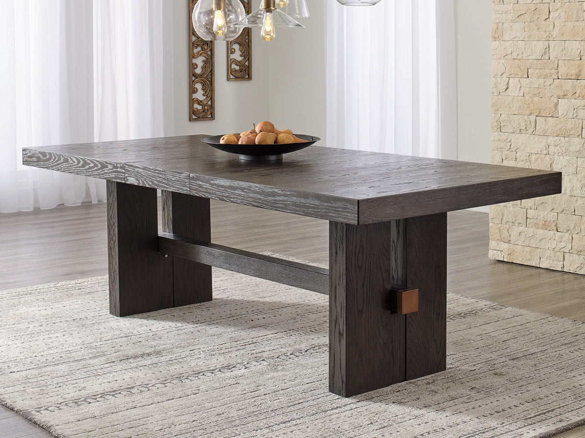 Stuart Furniture Outlet - Ashley Furniture - Burkhaus Dining Room - RECT Dining Room EXT Table / Dark Brown - D984-45