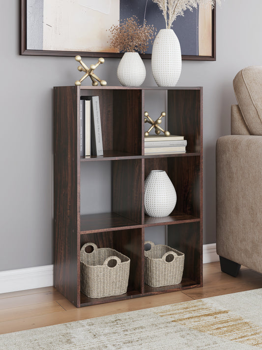 Stuart Furniture Outlet - Ashley Furniture - Glosmount Six Cube Organizer - Six Cube Organizer / Cherry/Light Brown - EA1055-3X2