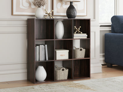Stuart Furniture Outlet - Ashley Furniture - Glosmount Nine Cube Organizer - Nine Cube Organizer / Cherry/Light Brown - EA1055-3X3