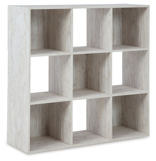 Stuart Furniture Outlet - Ashley Furniture - Paxberry Nine Cube Organizer - Nine Cube Organizer / Whitewash - EA1811-3X3