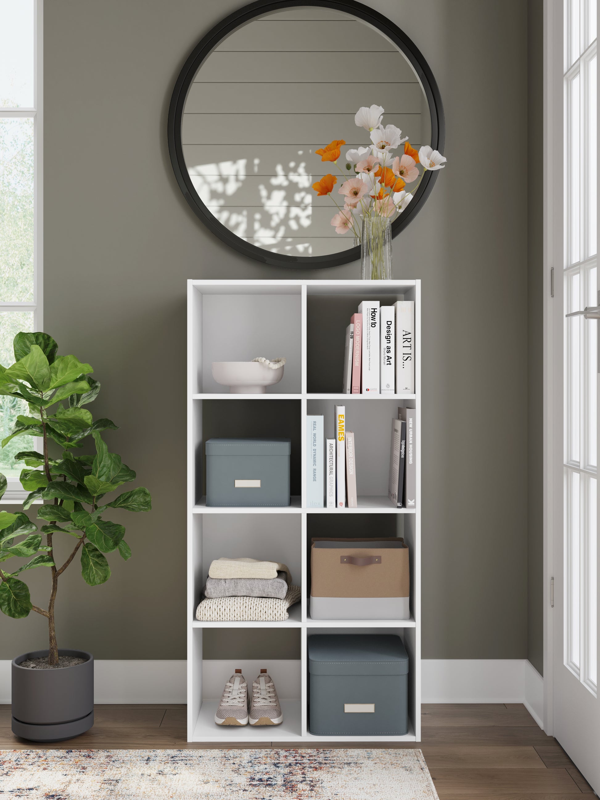 Stuart Furniture Outlet - Ashley Furniture - Onita Eight Cube Organizer - Eight Cube Organizer / White - EA9630-4X2