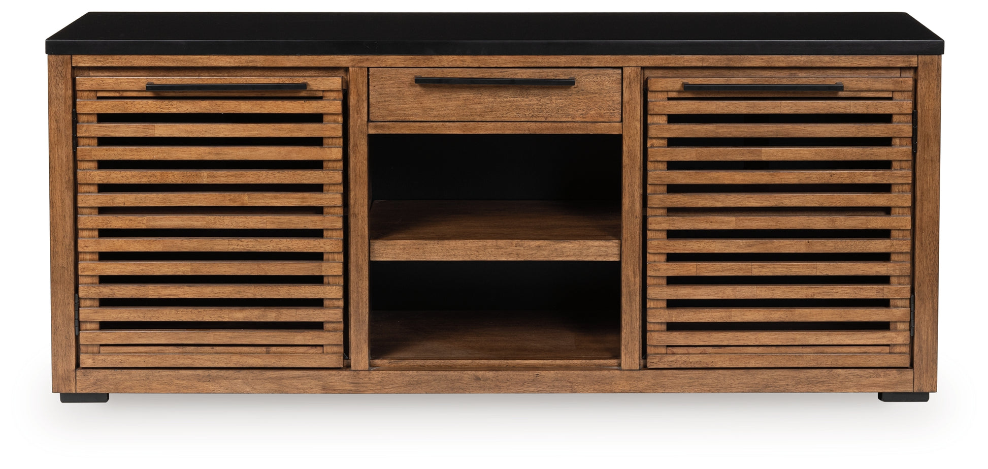 Stuart Furniture Outlet - Ashley Furniture - Kallari Bookcase - Credenza / Warm Brown/Black - H737-60