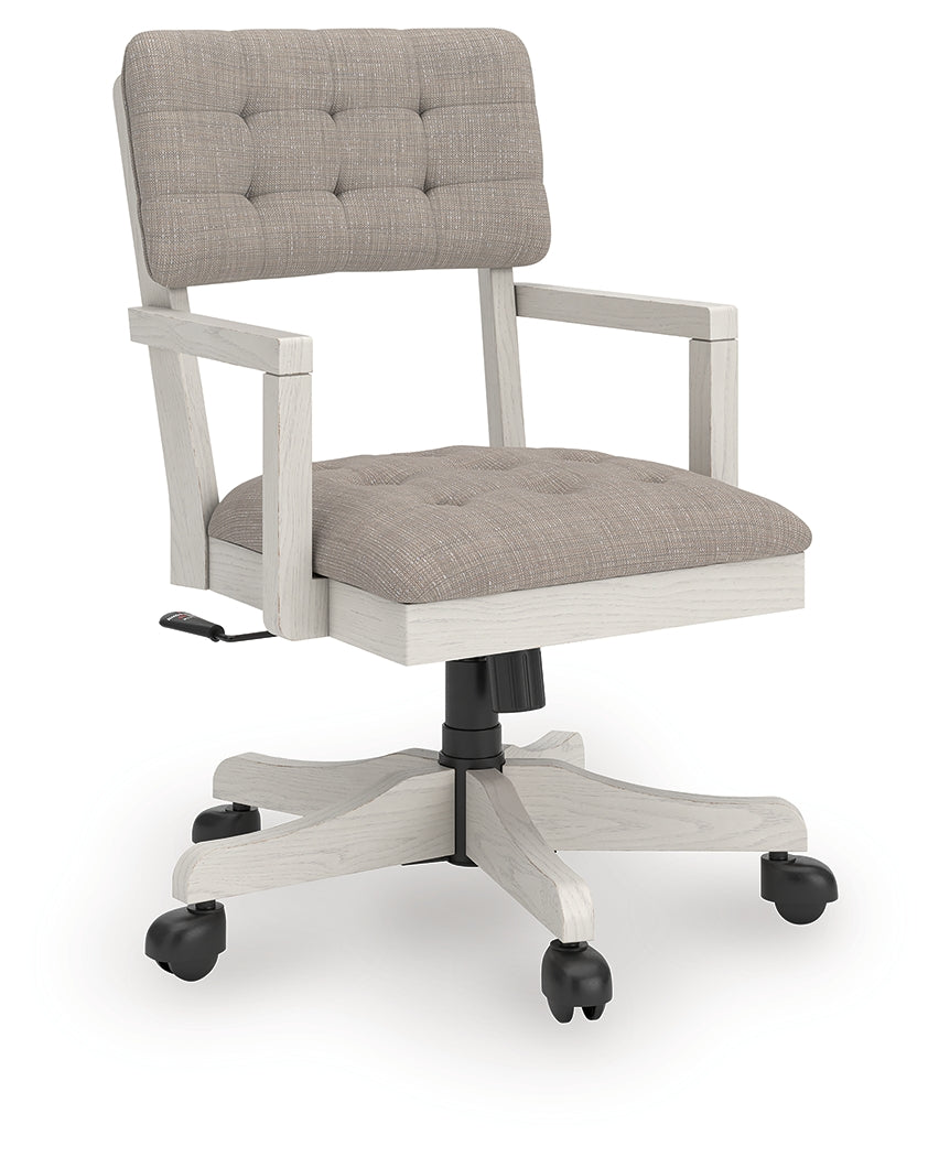 Stuart Furniture Outlet - Ashley Furniture - Robbinsdale Home Office Desk Chair - Home Office Desk Chair (1/CN) / Antique White - H742-01A