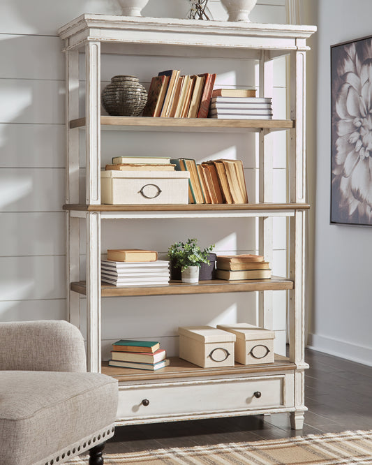 Stuart Furniture Outlet - Ashley Furniture - Realyn Bookcase - Bookcase / Brown/White - H743-70