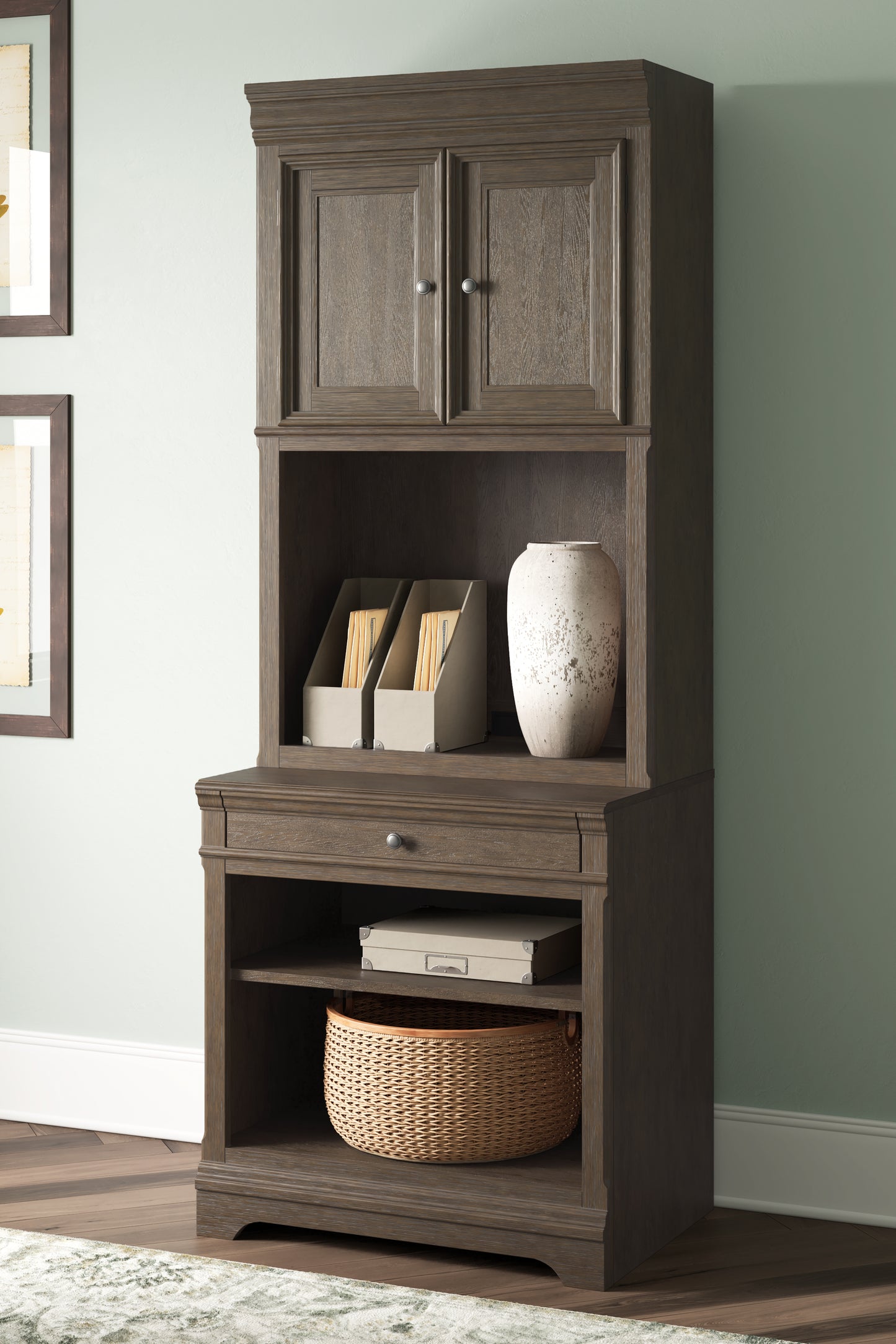 Stuart Furniture Outlet - Ashley Furniture - Janismore Bookcase - Bookcase / Weathered Gray - H776H7