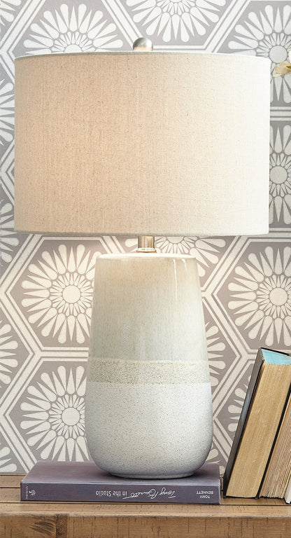 Stuart Furniture Outlet - Ashley Furniture - Shavon Lighting - Table Lamp (Set of 2) / Beige/White - L100724X2