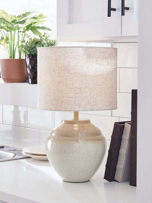 Stuart Furniture Outlet - Ashley Furniture - Waldish Lighting - Metal Table Lamp (1/CN) / Cream/Beige - L200204
