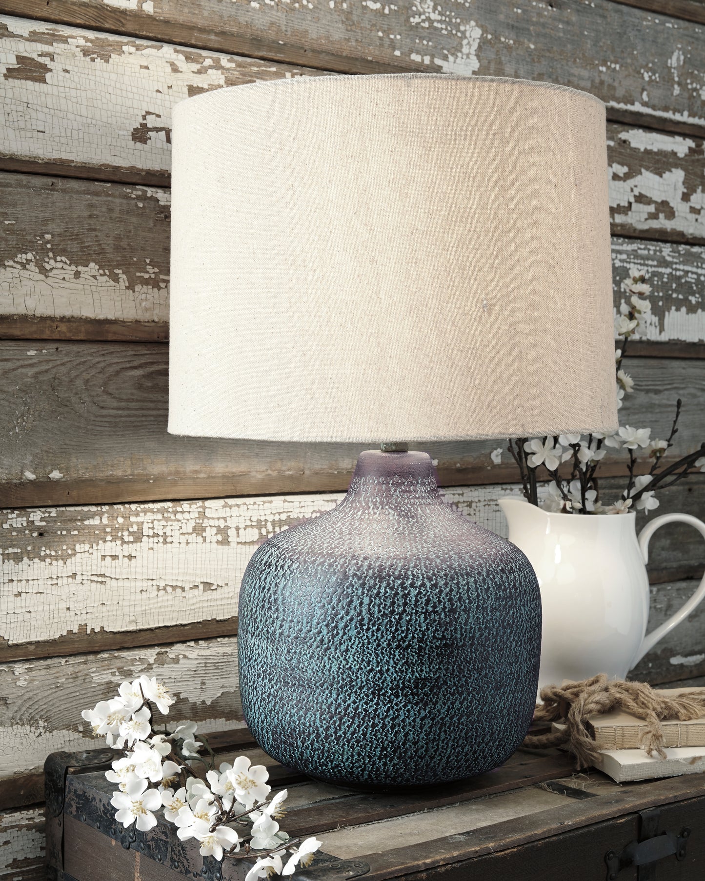 Stuart Furniture Outlet - Ashley Furniture - Malthace Lighting - Table Lamp (Set of 2) / Patina - L207304X2