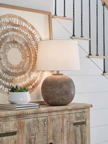 Stuart Furniture Outlet - Ashley Furniture - Neavesboro Lighting - 2-Piece Lamp Set / Antique Brown/White - L207484X2