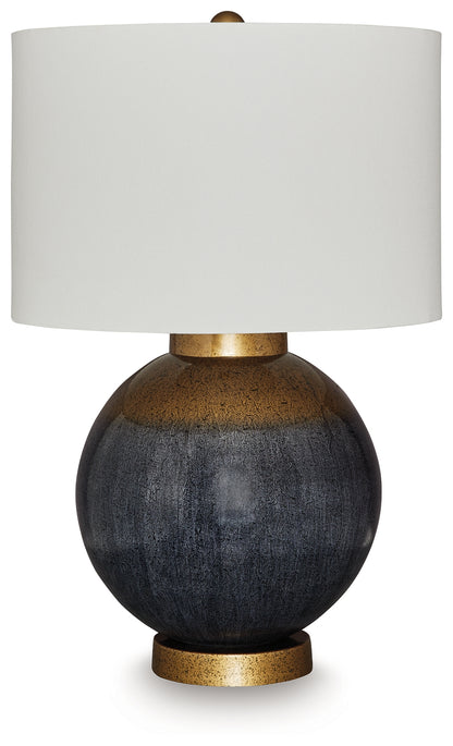 Stuart Furniture Outlet - Ashley Furniture - Adara Lighting - Metal Table Lamp (1/CN) / Blue/Gold Finish - L207564