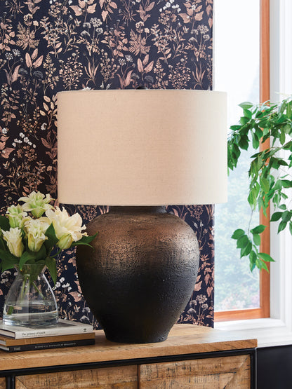 Stuart Furniture Outlet - Ashley Furniture - Newgerhard Lighting - Metal Table Lamp (1/CN) / Brown/Black - L207644