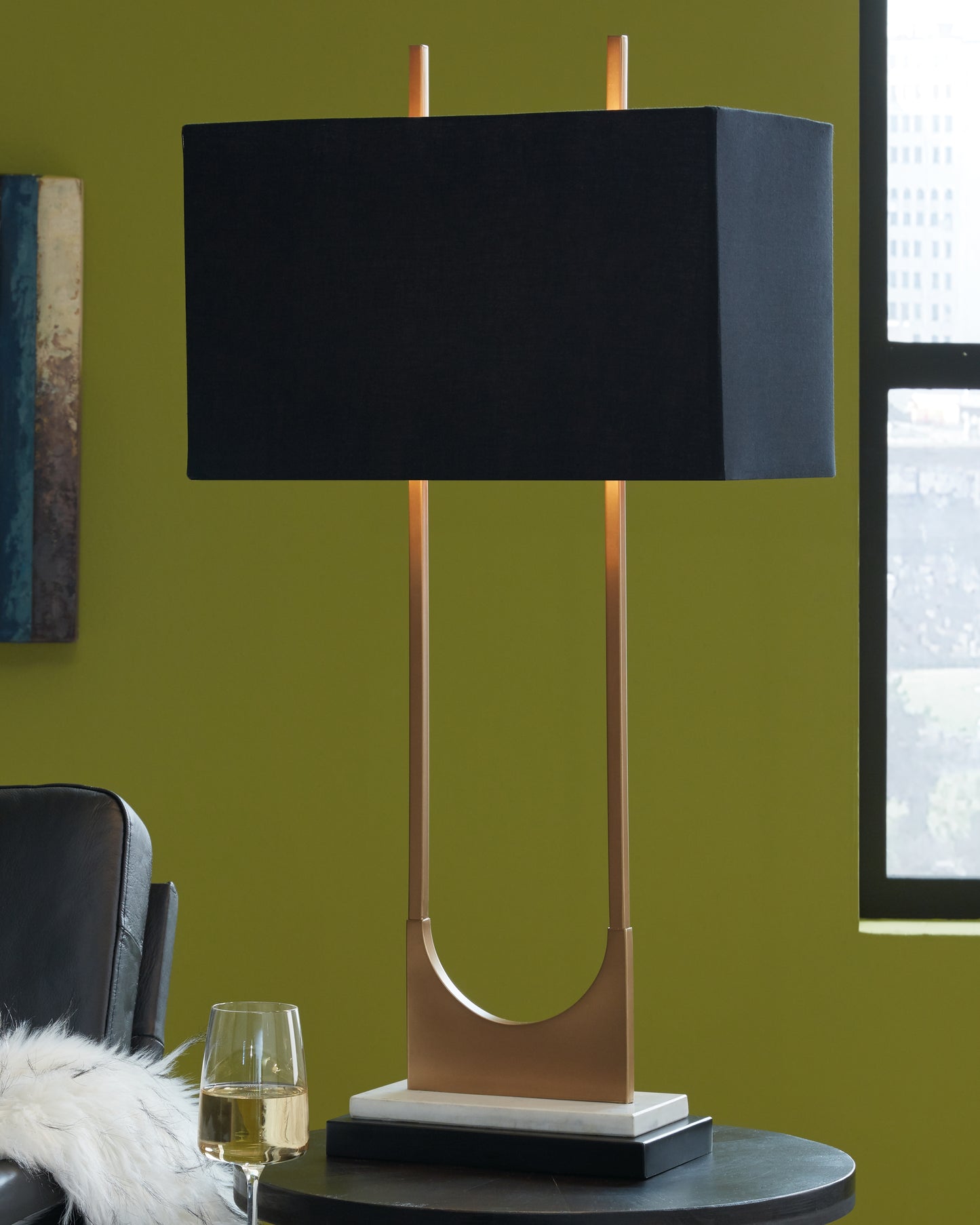 Stuart Furniture Outlet - Ashley Furniture - Malana Lighting - Table Lamp (Set of 2) / Brass Finish - L208254X2