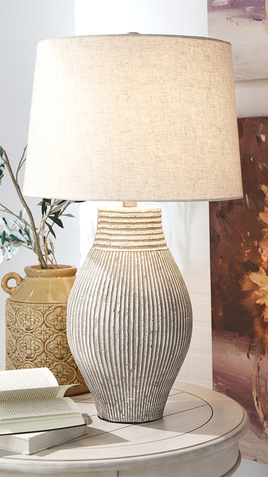 Stuart Furniture Outlet - Ashley Furniture - Layal Lighting - Table Lamp (Set of 2) / Beige - L235634X2