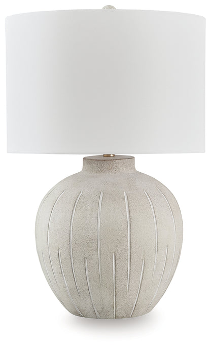 Stuart Furniture Outlet - Ashley Furniture - Calbert Lighting - Poly Table Lamp (1/CN) / Warm Gray - L235824