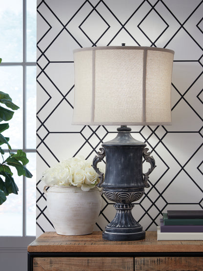 Stuart Furniture Outlet - Ashley Furniture - Morvanford Lighting - Poly Table Lamp (1/CN) / Antique Black - L235834