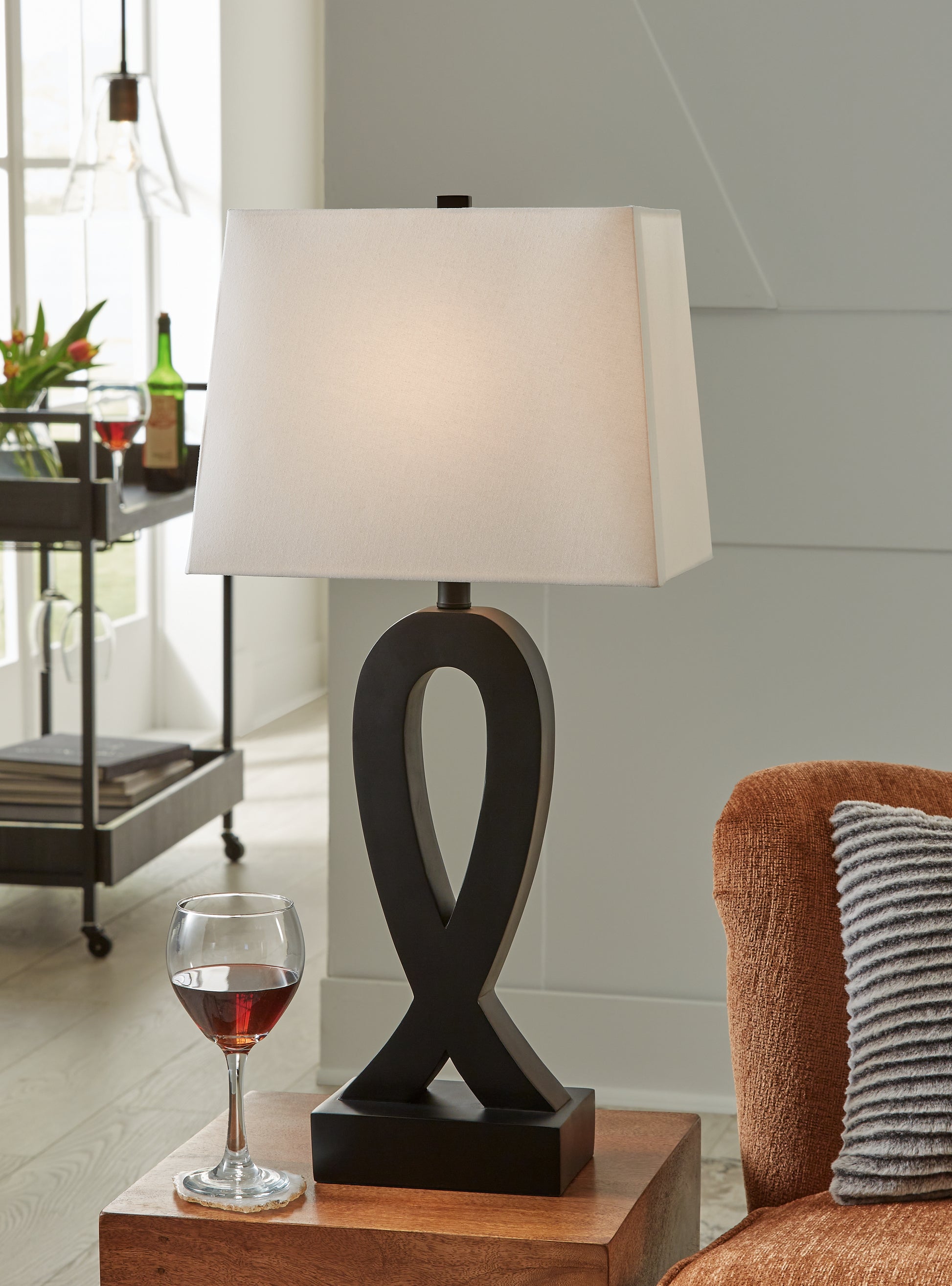 Stuart Furniture Outlet - Ashley Furniture - Markellton Lighting - Poly Table Lamp (Set of 2) / Black - L243344
